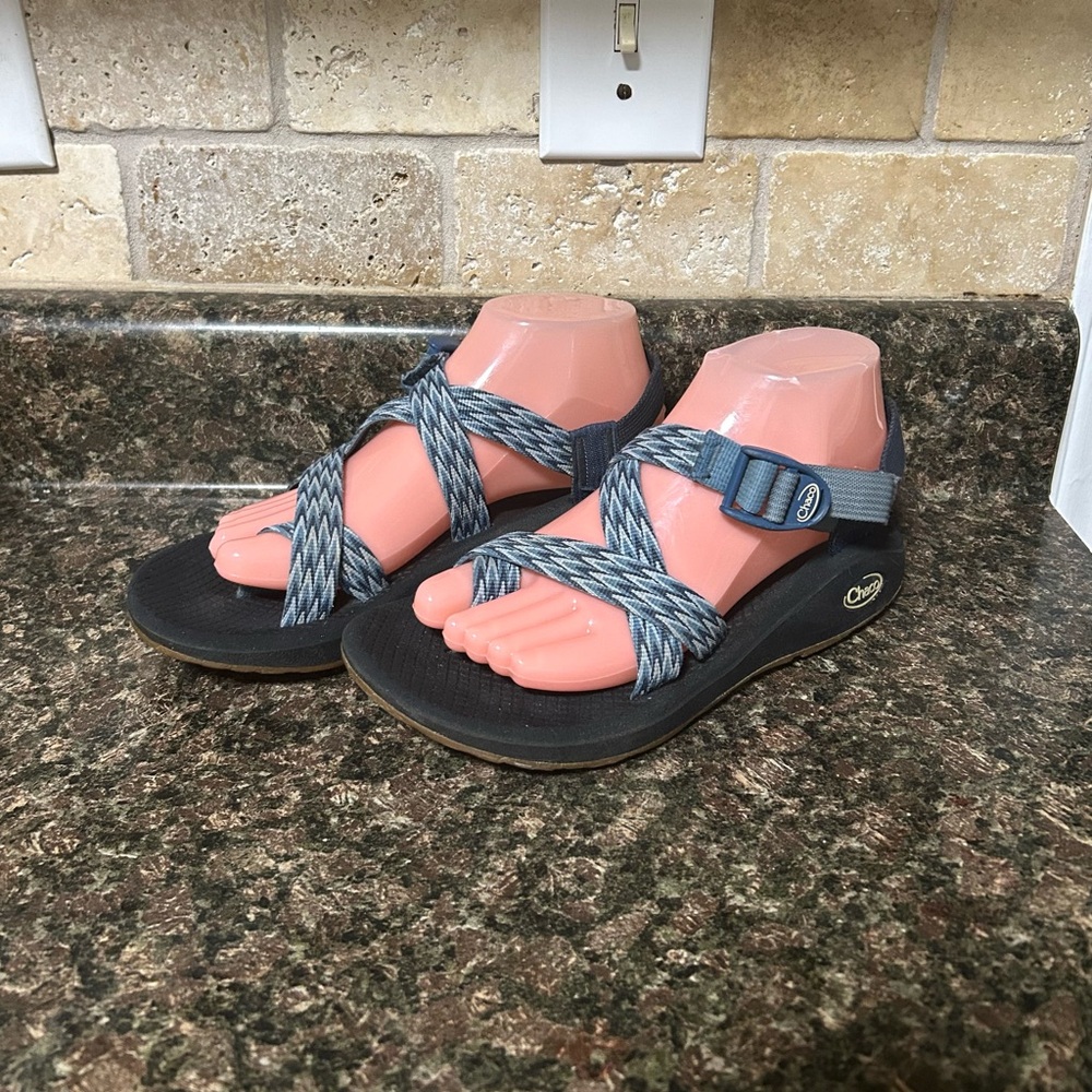 Chaco Women's Gray-Blue Strappy Sandals